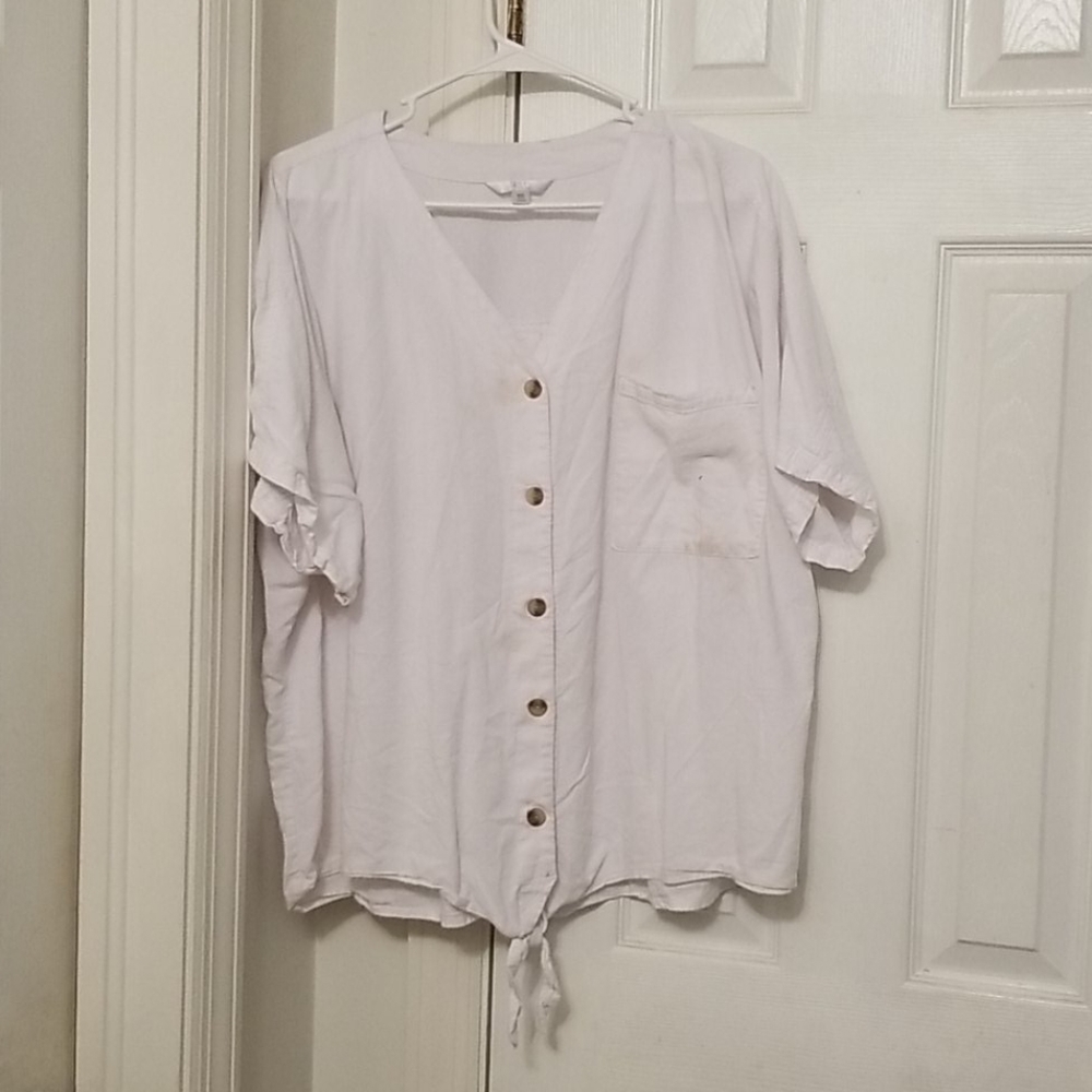Button Down tie up shirt